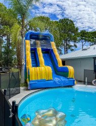 Backyard Slide Into Your Pool